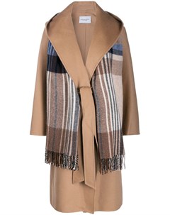 Пальто с шарфом и широкими лацканами Forte dei marmi couture