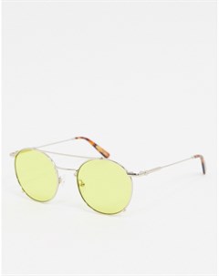 Круглые солнцезащитные очки с желтыми стеклами Hot futures