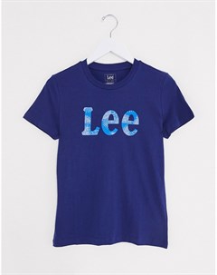 Синяя футболка с логотипом Lee Lee jeans