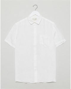 Белая льняная рубашка Celio