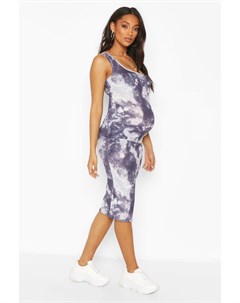 Из коллекции для беременных Макси платье в рубчик с овальным вырезом Boohoo
