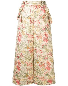 Укороченные брюки с цветочным принтом Simone rocha