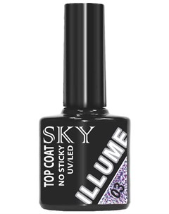 Гель топ растворимый 03 мульти эффект Top Coat ILLUME 10 мл Sky