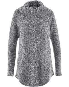 Пуловер пончо с длинным рукавом Bonprix