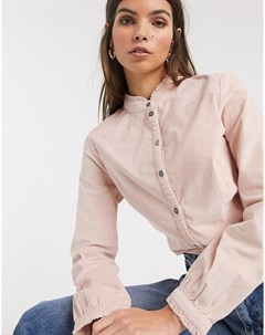 Розовая вельветовая блузка Esprit