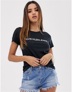 Зауженная футболка с логотипом Calvin klein jeans