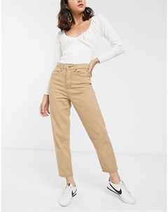 Бежевые джинсы в винтажном стиле с завышенной талией Fae