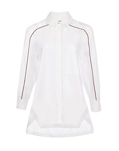 Белая рубашка с декоративной отделкой рукавов Panicale