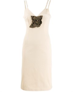Платье с цветочной аппликацией Dolce & gabbana pre-owned