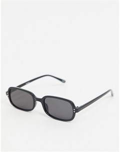 Черные прямоугольные солнцезащитные очки Asos design
