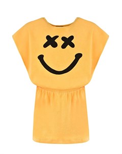 Желтое платье с принтом Смайл детское Yporqué