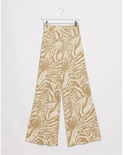 Широкие брюки с абстрактным принтом Asos design