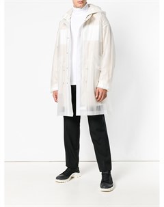 Удлиненное прозрачное пальто с капюшоном Helmut lang