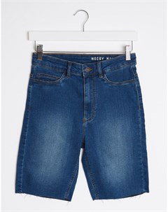 Синие джинсовые шорты с необработанными краями Noisy may