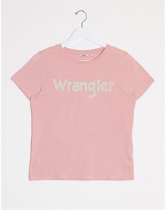 Розовая футболка с круглым вырезом Wrangler