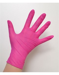 Перчатки нитриловые розовые маджента L Safe Care 100 шт Safe&care