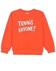 Оранжевый свитшот с надписью tennis anyone детский Mini rodini