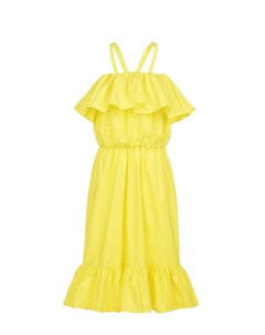 Желтое платье с оборками Msgm