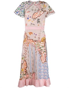 Платье миди с контрастным принтом Liberty london