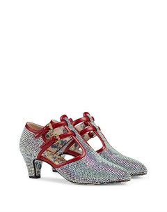 Туфли лодочки с декором из кристаллов Gucci