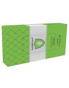 Перчатки нитриловые зеленые зеленое яблоко размер S Safe Care 100 шт Safe&care
