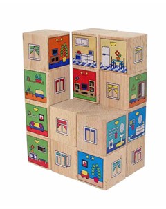 Кубики КУБ 10 Квартиры Краснокамская игрушка