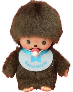 Мягкая игрушка Мальчик в голубом слюнявчике Бэбичичи 15 см Monchhichi