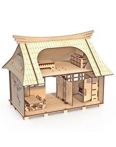Кукольный домик Сакура с мебелью Happykon