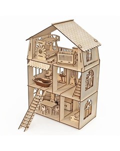 Кукольный домик с мебелью Premium Happykon