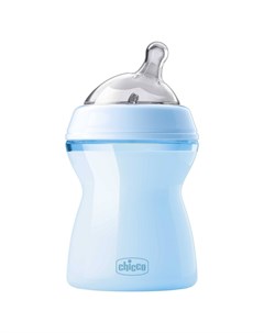 Бутылочка Natural Feeling силиконовая соска с наклоном средний поток PP 2 250 мл Blue 310205209 Chicco
