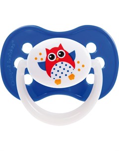 Пустышка Owl симметричная силиконовая 0 6 месяцев цвет синий 22 568 Canpol