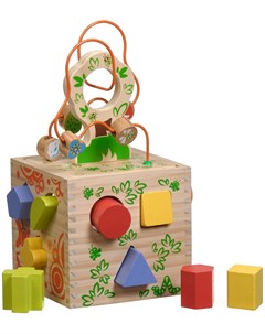 МДИ Логический кубик Д014 деревянный сортер лабиринт Мир деревянных игрушек