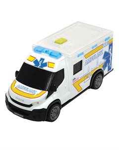 Машинка скорой помощи Iveco Daily с носилками 18 см свет звук 3713012 Dickie toys