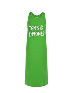 Зеленый сарафан с надписью Tennis anyone детский Mini rodini