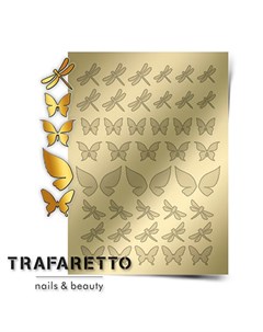 Металлизированные наклейки BF 01 золото Trafaretto