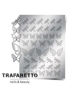 Металлизированные наклейки BF 01 серебро Trafaretto