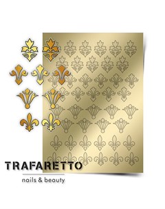 Металлизированные наклейки PR 02 золото Trafaretto