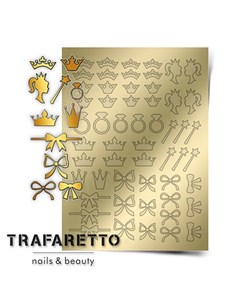 Металлизированные наклейки PR 01 золото Trafaretto