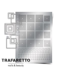 Металлизированные наклейки GM 03 серебро Trafaretto