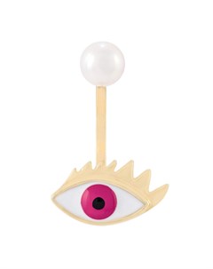 Серьга Eye Piercing из желтого золота с жемчугом Delfina delettrez
