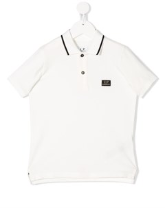 Рубашка поло с короткими рукавами и нашивкой логотипом Cp company kids