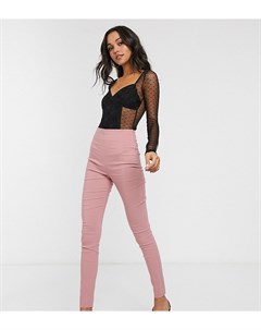 Розовые брюки скинни с завышенной талией ASOS DESIGN Tall Asos tall