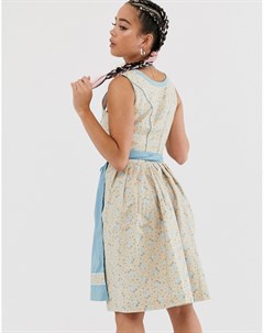 Платье с цветочным принтом и отделкой в стиле фартука dirndl Marjo