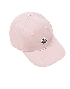 Розовая бейсболка с логотипом детская Moncler