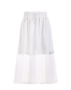 Белая юбка с сеткой на подоле Dkny