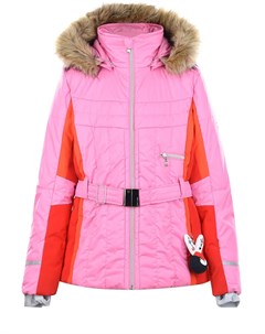 Розовая куртка в стиле color block Poivre blanc