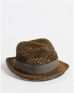 Плетеная шляпа с отделкой River island