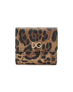 Кожаный кошелек с леопардовым принтом Dolce&gabbana