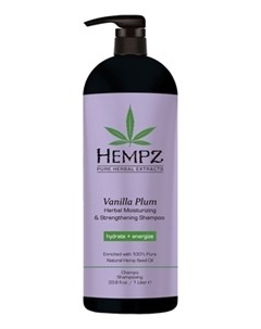 Шампунь Vanilla Plum Herbal Moisturizing Strengthening Shampoo Растительный Увлажняющий и Укрепляющи Hempz