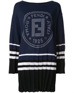 Платье свитер с логотипом Fendi pre-owned